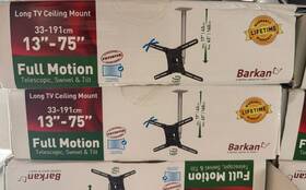 4500l Barkan Full Motion Xl Long White Tv Ceiling Mount Swivel And Tilt 13 Inch -75