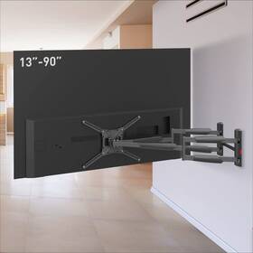 Barkan 818212002152 41 Inch Long Tv Wall Mount 13-90 Dual Arm Full Motion Articulating -