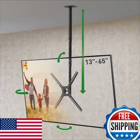 Barkan B07s6vf15t 38 Long Tv Ceiling Mount 13-65 Inch Full Motion - 3 Movement Flat/curved