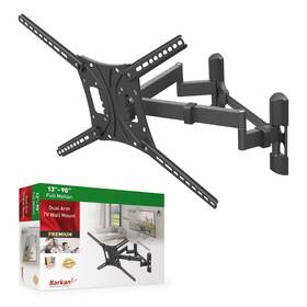 Barkan B082kwksd2 Tv Wall Mount 13-90 Inch Dual Arm Full Motion Articulating - 4 Movement