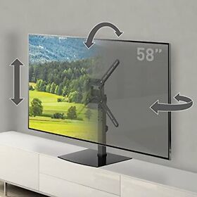 Barkan Tabletop Tv Mount 29 58 Inch Swivel And Tilt Flat Curved Stand