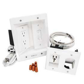 Baseport 726667261737 In Wall Cable Management Kit - Hide Wires Mount Tv With P