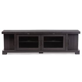 118-6509-hit Baxton Studio Viveka Wood Tv Stand Screens Up To 78 Inch Grey And Dark Brown