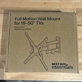 23g12a Best Buy Essentials Full Motion Wall Mount 19-50 Inch Tvs 55 Lbs Black Swivel
