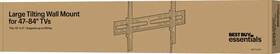 Best Buy Essentials 600603307348 - Tilting Tv Wall Mount For Most 47-84 Inch Tvs Black