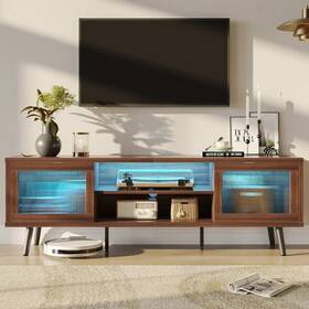 Bestier 680358091020 63 Inch Led Tv Stand Entertainment Center For Tvs Up To 70 Console Table
