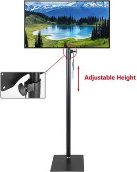 Bimiti 974351449303 Tv Stand With Mount 360 Degree Swivel Floor Height Adjustable And Tilt
