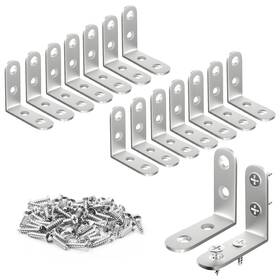 4990 Blingstar L Bracket Stainless Steel Corner Brace 16pcs Silver