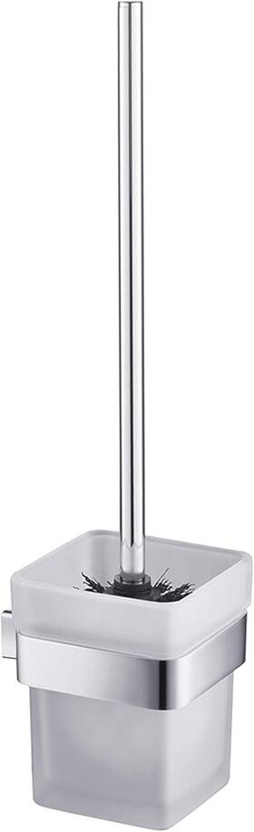 Ba02 Blossom 842708108592 Modern Toilet Brush Holder Chrome Solid Brass Bathroom Accessory With Glass