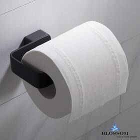 Ba02 Blossom 842708111066 Wall Mount Tissue Holder Solid Brass Toilet Paper Roll In Matte Black