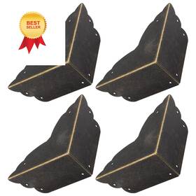 Bokwin221012-008 Bokwin 4 Pcs Metal Furniture Corner 2.76 Inch X2.76 X1.18 Bronze