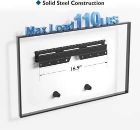 121sb Bontec No-stud Tv Wall Mount For 26-55 Inch Led Lcd Oled Plasma Flat/curved