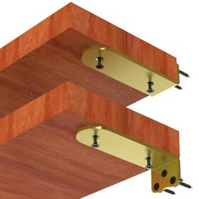10in-4pc Branded Floating Shelf Bracket 10 Inch 1/4 In Thick Glod Gold