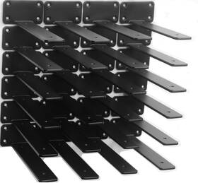 Bxgzc-460 Branded 24 Pack - 8 Inch Black Hidden L Shelf Bracket 1/5
