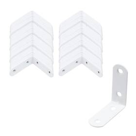 Gd2601 Branded 80pcs Angle Bracket Iron L Joint Right 1.9 Inch X1.9 X0.71 White