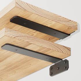 Tzj10-8p Branded 8 Pack 10 Inch Floating Shelf Bracket Shelves Brackets Black