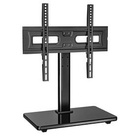 Branded01 711181086409 Universal Table Top Swivel Tv Stand Mount With Alloy Steel Glass Base For 32-65