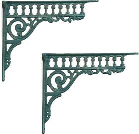Ds-8462 Brasstar Cast Iron Green European Style Wall Shelf Brackets Thick
