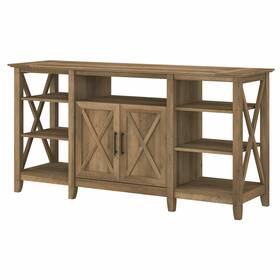 Kwv160rcp-03 Bush Furniture Key West Tall Tv Stand For 65 Inch Reclaimed Pine