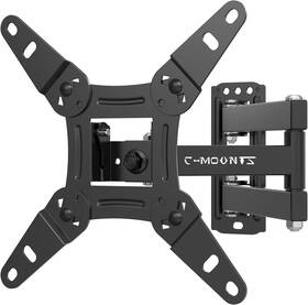 Cm1110-t200 C-mounts Full Motion Tv Wall Mount With Swivel Extension And Tilt 13-42 Inch Black