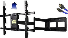 Caesuni 769326184398 Long Arm Corner Tv Wall Mount Bracket Height Setting Full Motion