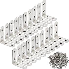 Cam-l5020 Cammuita 20 Pack L Bracket Corner Braces Silver 2 Inch X 0.8