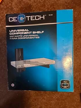 760402 Ce Tech Universal Component Shelf Wall Mount For Dvd Game Consoles 2 Components