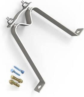 Cekay 445018790780 Heavy Duty Wall Mount 5 1/2 Inch Stand Off Mast