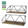 Ch190424 Petaflop Wall Mount Shelf Wood Rustic Functional Easy 696580099505