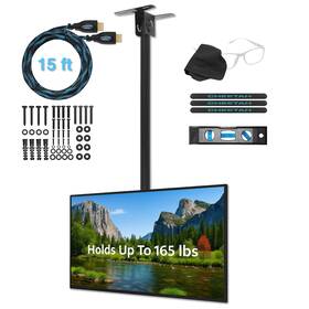 Cheetah 096056655183 Ceiling Tv Mount 37 86 Inch Tvs 165lb Max 360 Swivel Tilt