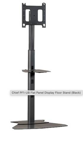 Pf1ub Chief 841872100654 Large Flat Panel Floor Stand Display Mount For 42-86 Inch Tvs - Blk