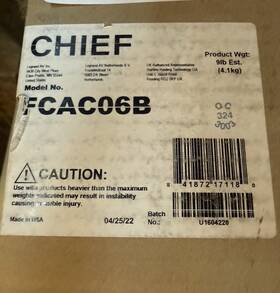 Fcac06b Chief 841872171180 New Wall Display Side Cover Accessory 6 Inch