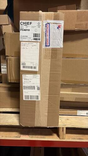 Fca810 Chief Fusion 8 Inch Above/below Shelf For Xl Displays New In Box