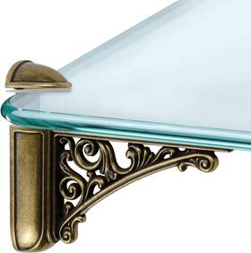 Fyc-0648 Chinflly Shelving Brackets Antique Bronze Adjustable Glass Floating Shelf
