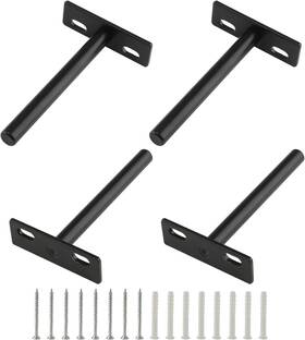 Tuohai0081 Cionyce 4 Pcs Inch Floating Shelf Bracket Heavy Duty Blind Black Style 1#