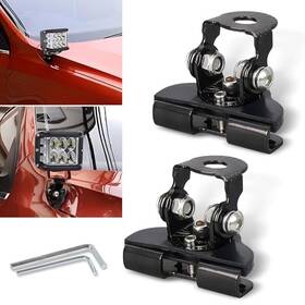 Civmpn4 Civwesi Pack-2 Car Hood Work Light Holder 2.16 Inch X 1.3 Metal Structure Rubber