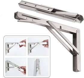 Clt Cleting 756790266125 24ftft Folding Shelf Brackets Max. Load 550 Lb Heavy Duty 24 Inch Silver