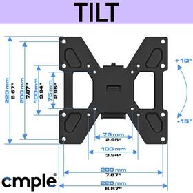 1097-zy Cmple Slim Full Motion Fixed Tilt Tv Wall Mount Bracket 23 27 32 37 40 42 Inch