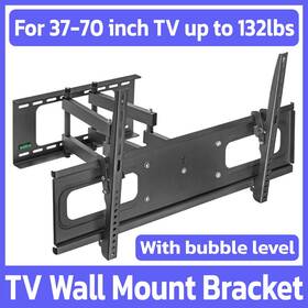 1039 Cmple 619162047930 2 Pack Full Motion Tv Wall Mount Bracket Flat Curved 37-70 Inch Up To 132 Lbs