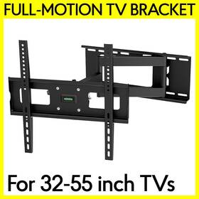 S-1055 Cmple Full Motion Wall Mount Bracket Curved/flat Tv 32 37 40 42 50 55 Inch Max Lbs