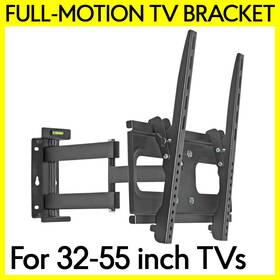 S-1087 Cmple Full Motion Wall Mount Tv Bracket For 32 37 40 42 46 50 55 Inch Max 99lbs/45kg