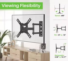 Commercial Electric 920138107553 Full Motion Tv Wall Mount For 13 Inch To 47 Tvs