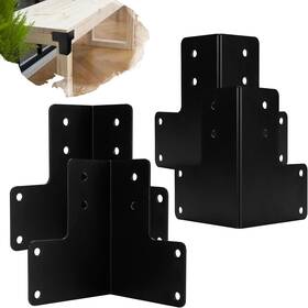 Zi10869-bk04 Cskunxia Bcus 4pcs Heavy Duty Corner Brackets Workbench Shop Table Kit Black