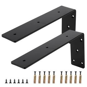 Ctopogo 792276332328 2-pack Countertop Support Brackets 12 Inch X6 X2.5 Heavy X 6 Black