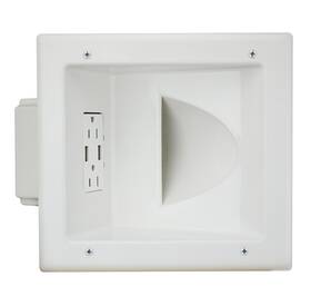 45-0231-wh Data Comm Electronics Usb Recessed Media Outlet Box In-wall Cable
