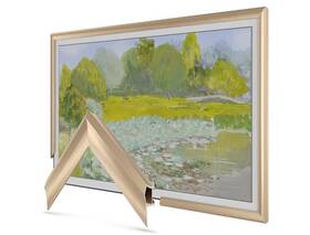 Deco 810079691302 Pale Gold Prismatic 32 Inch Alloy Tv Frame - Compatible Samsung Only