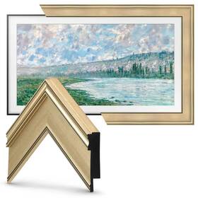 Frm-sf-d5180-75-2021 Deco My Tv Frames 75 Inch Bezel For Samsung The Frame 2021-2025 Champagne New