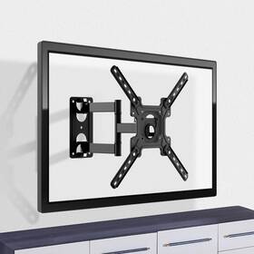 Demiwise 758211219215 Full Motion Tv Monitor Wall Mount For Most 26-55 Inch Led Lcd Flat Curved Sm