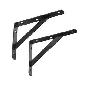 Dewellbt200 Dewell 2 Pcs 8inch Tripod Triangle Shelf Brackets Wall 8 Inch Pack Black