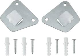 46758-wmfb-74x60-2 Dgbrsm 2pcs Wall Mounting Fan Brackets Holders Oscillating Supports Silver